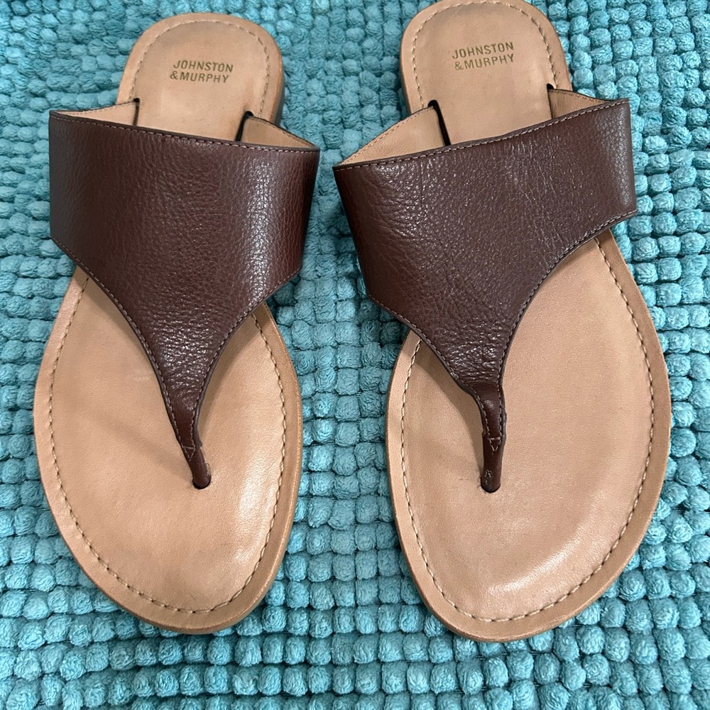 Johnston & Murphy Brown Leather Sandals
